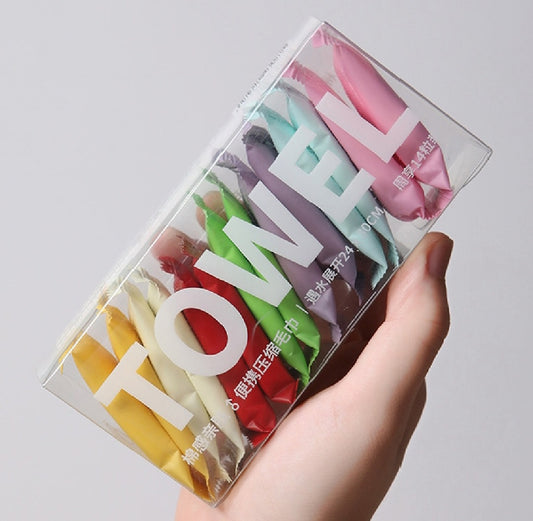 Disposable Washcloths | 14 pcs/box | Portable Travel Towels | Thickened Compressed Face & Beauty Square Towels