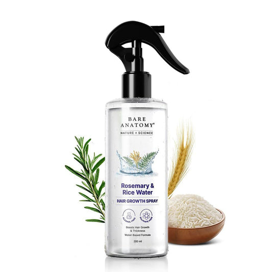 Bare Anatomy Rosemary And Rice Water Hair Growth Spray Boosts Thickness Controls Hair Fall
