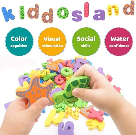 Alphabets + Numbers Baby Bath Toy For Childrens